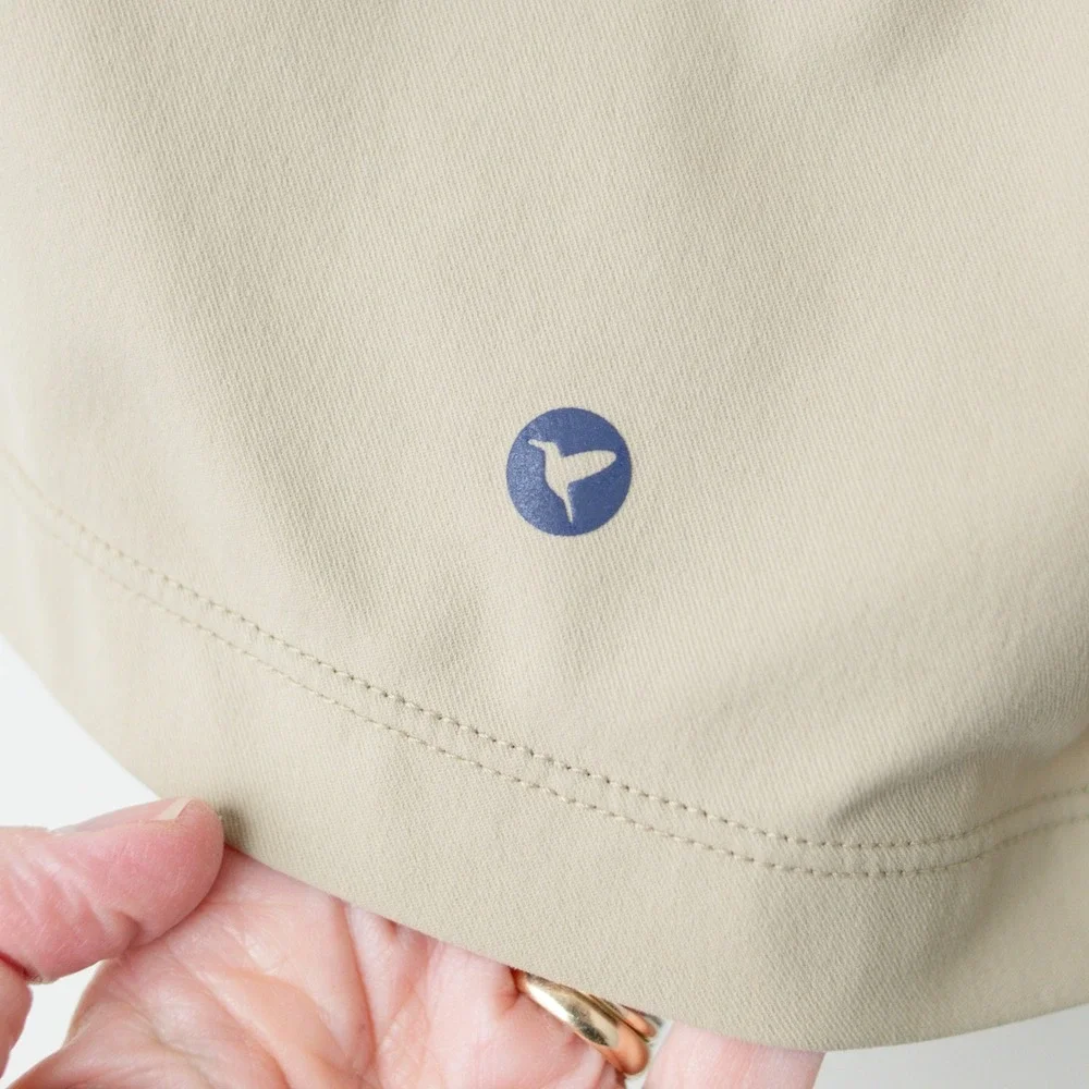 Birddogs Khaki Shorts with Navy Waistband